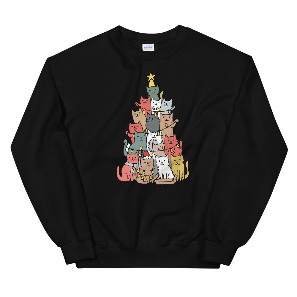 Christmas Cat Tree Unisex Sweatshirt